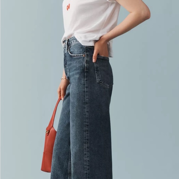 NWT AGOLDE Dame High-Rise Wide-Leg Jeans - Picture 3 of 7